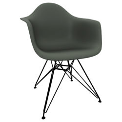 Vitra Eames DAR 43cm Armchair Moss Grey / Black